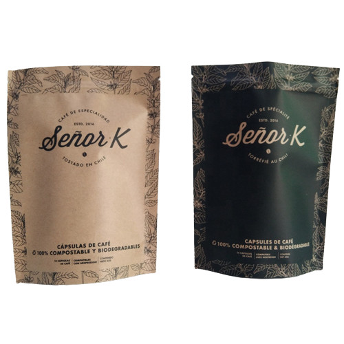 평면 바닥 가방 식품 포장 필름 평면 흰색 인쇄 상단 공기 밸브로 채워