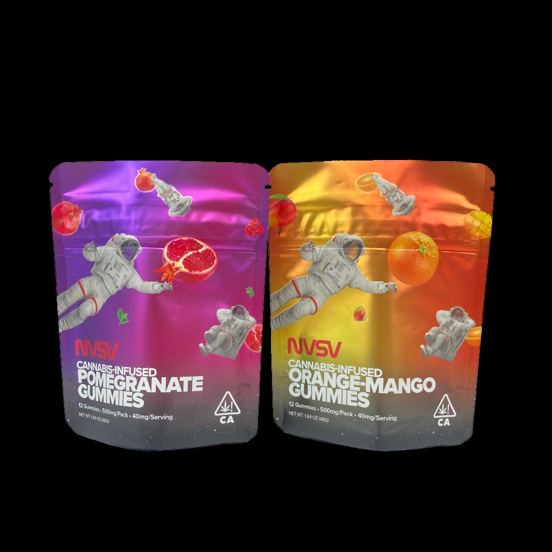 3.5 그램 플라스틱 봉지 포장 사용자 지정 라벨 인쇄 된 CBD 쿠키 다시 닫을 수 있습니다