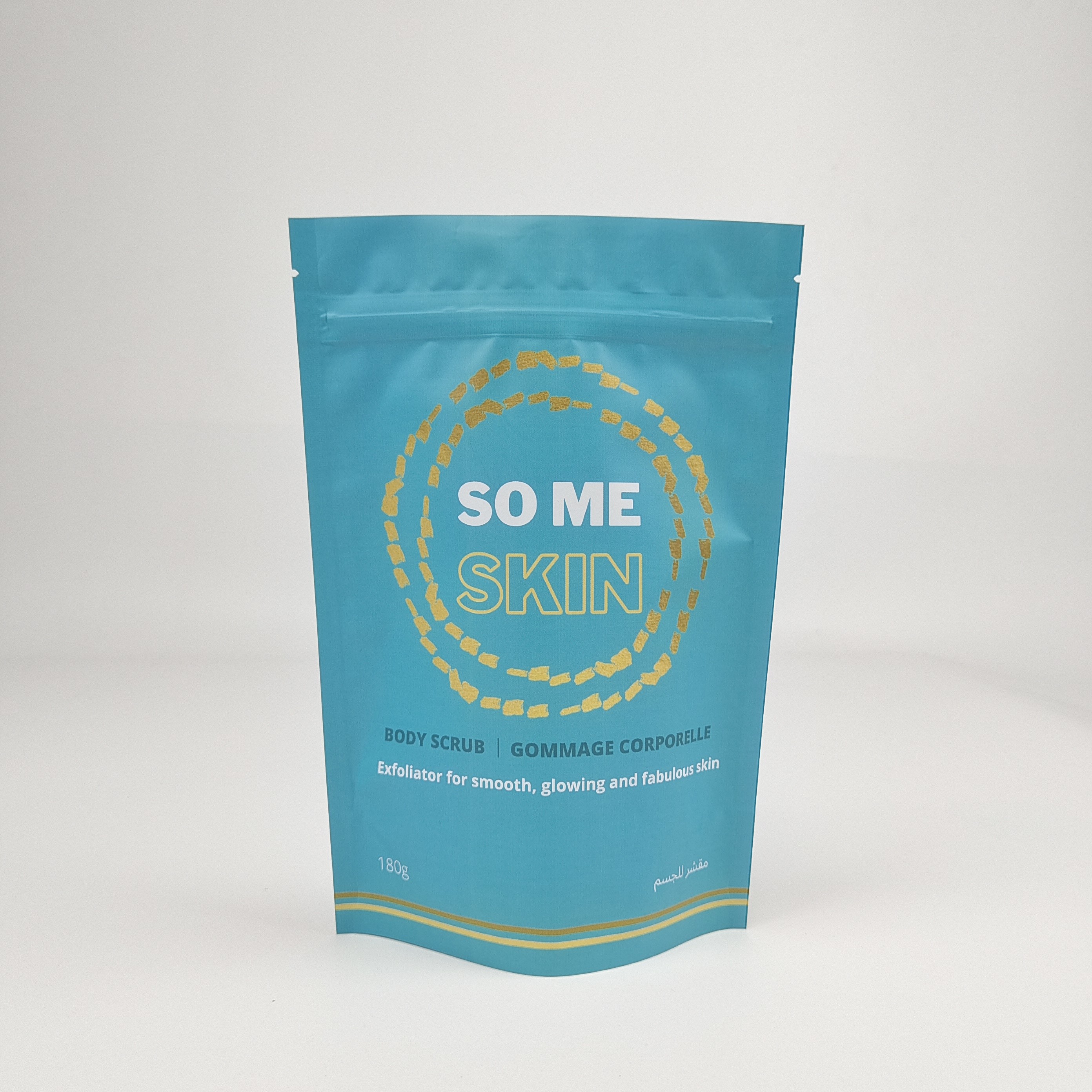 재사용 가능한 금속 알루미늄 필름 욕조 소금 서드업 지퍼 가방 몸 스크럽 욕조 폭탄을위한 포장 가방