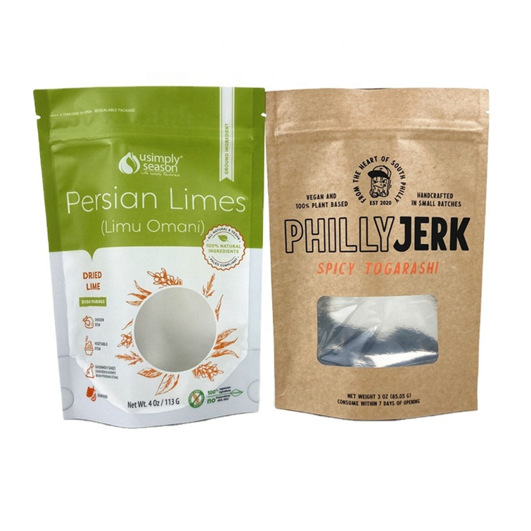 식품용 크래프트 종이 봉지 망고 파우더 식용품 쿠키 견과류 애완동물 식품 친환경 차 잔 냄새 방지 종이 봉지