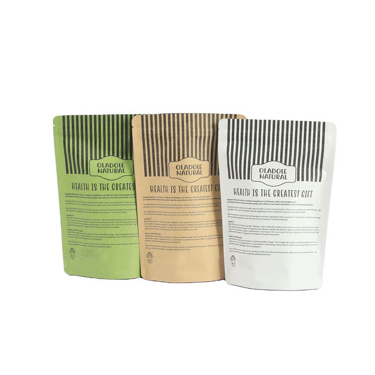 식품용 크래프트 종이 봉지 망고 파우더 식용품 쿠키 견과류 애완동물 식품 친환경 차 잔 냄새 방지 종이 봉지