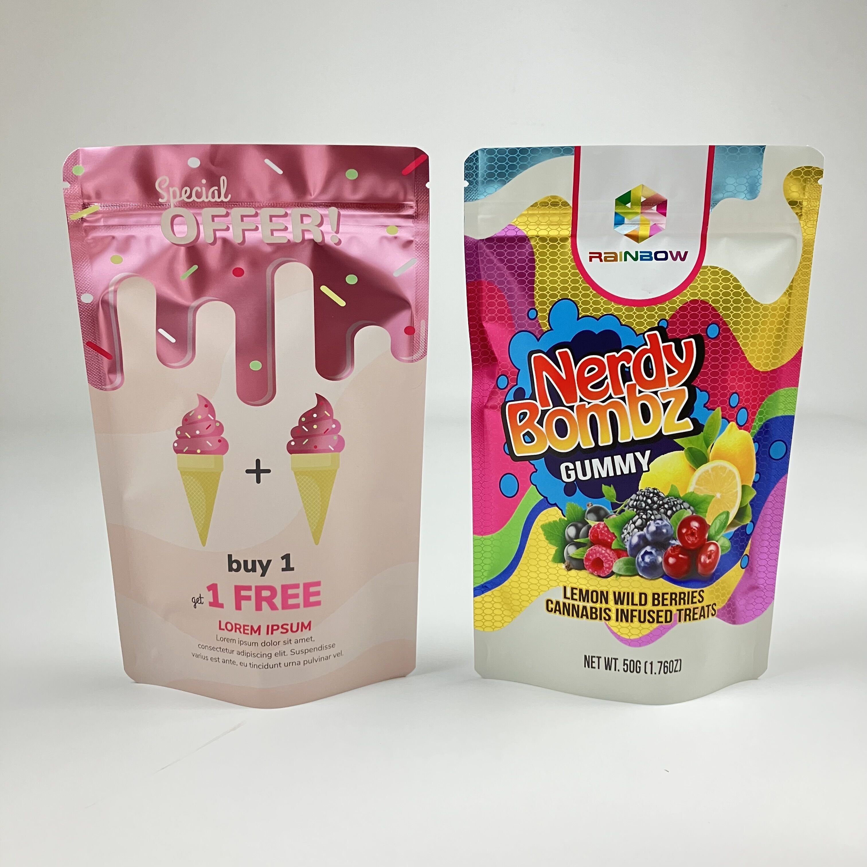 공장 직접 사용자 지정 재 잠금 Zip 잠금 가방 VMPET 냄새 방지 식품 등급 서 서 Zipper 가방