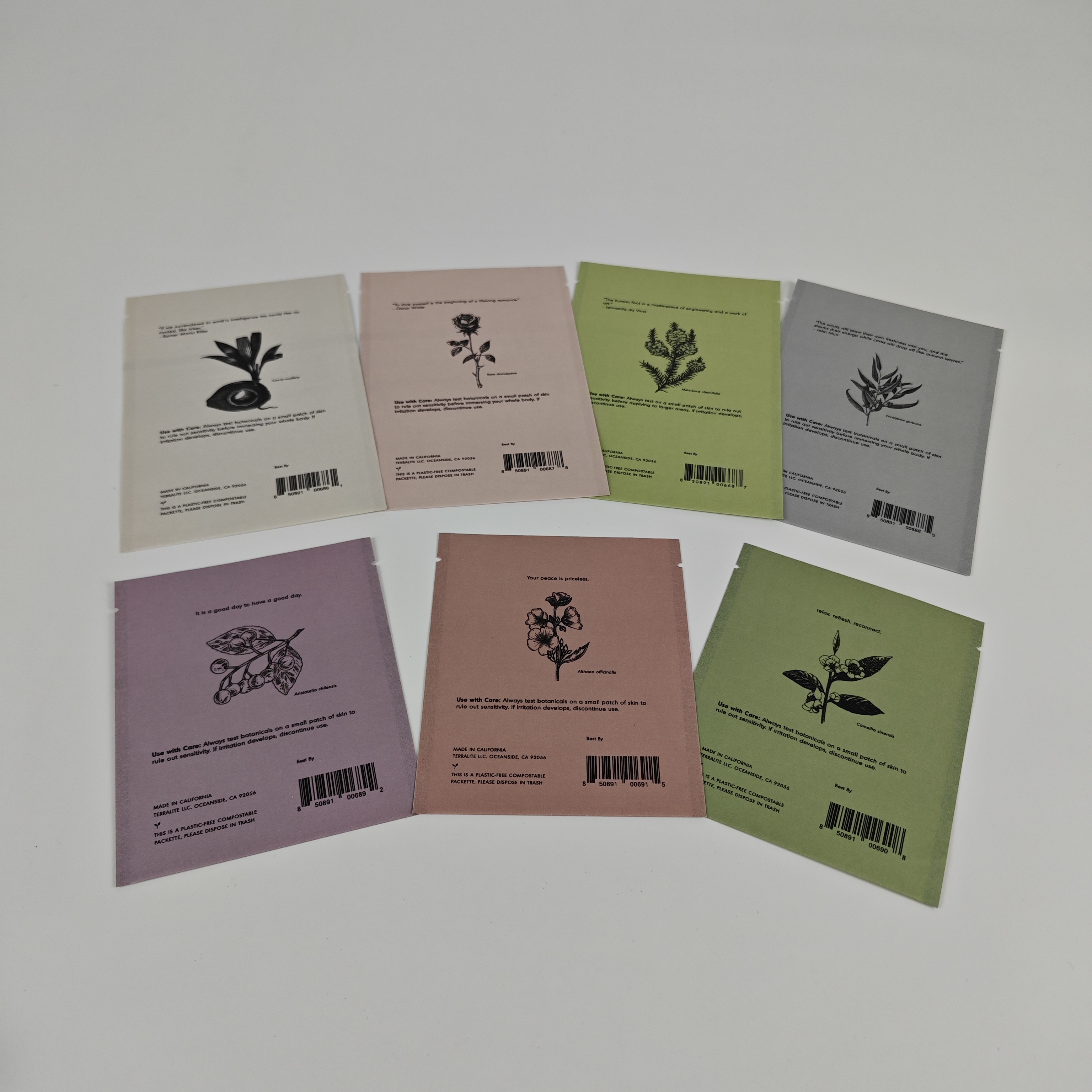 지플록 생분해성 크래프트 서드업 포스 디지털 프린팅 다시 닫을 수 있는 마이러 가방