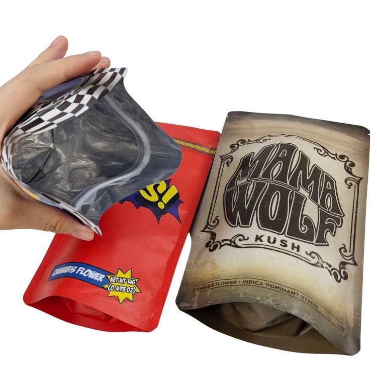 양탄 항구 선박 CMYK의 허브 향신료 포장 스탠드업 가방과 지퍼