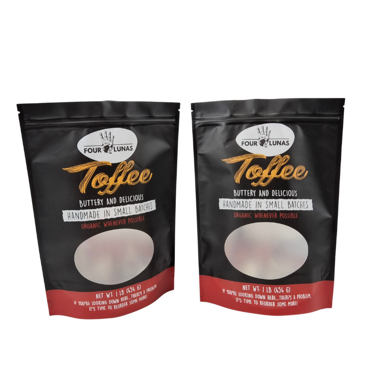 눈물 톱니 특징 투명한 디자인과 지퍼 폐쇄가있는 애완 동물 음식 봉지