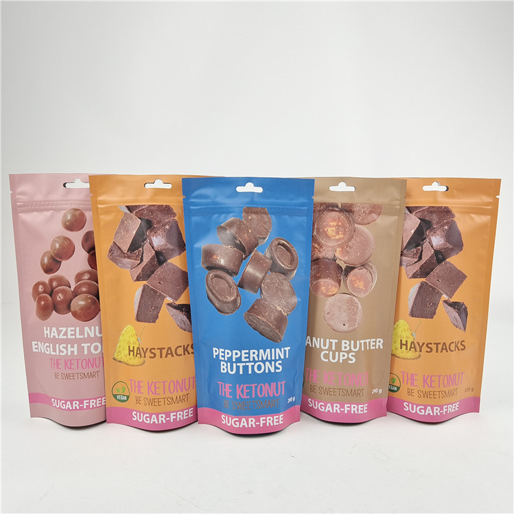 최고 품질의 사용자 지정 로고 인쇄 고급 라미네이팅 스냅백 포장용 서드업 지퍼 가방