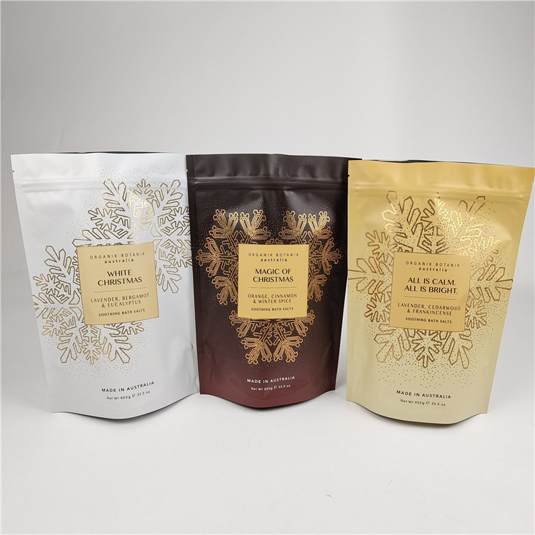 패션 패키지 고품질 재봉 가능한 쉬운 눈물 라인 마이러 가구 욕조 소금 포장 가방