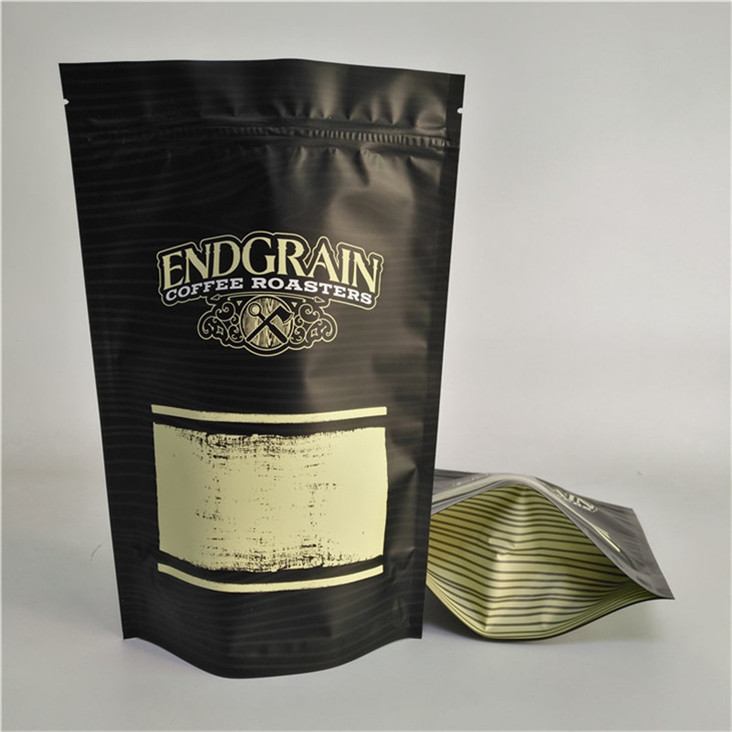 보관 주문 로고 인쇄 서 서 Zipper 가방 재 닫기 플라스틱 식품 밀봉 커피 팩