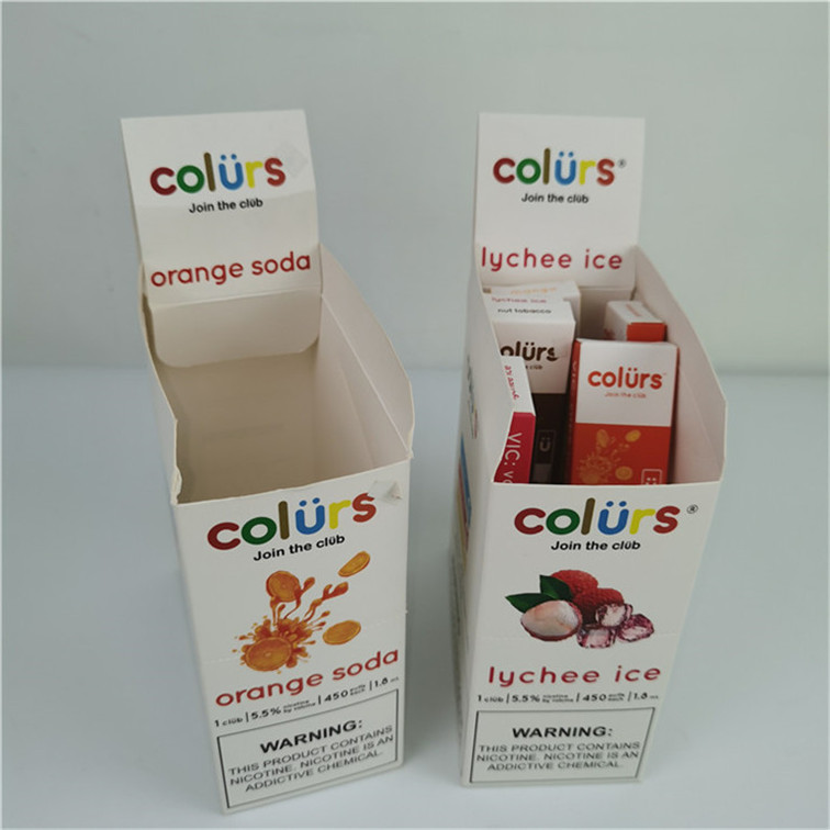 핫 커스텀 로고 찢어 치는 디스플레이 박스 카드보드 PDQ 카운터 코러브 디스플레이 박스