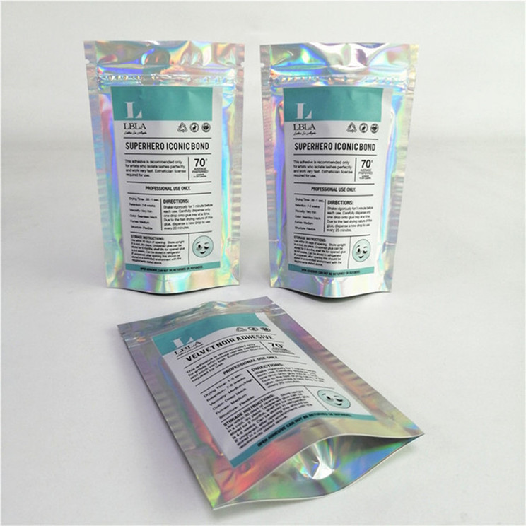 도매 맞춤형 로고 디지털 인쇄 플라스틱 PET 부드러운 적절한 가격 지퍼와 함께 서있는 가방