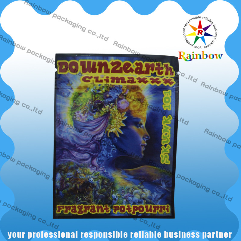 Down2earth/위로 Geeked/Diablo 금 방습 초본 향 Zip 비닐 봉투