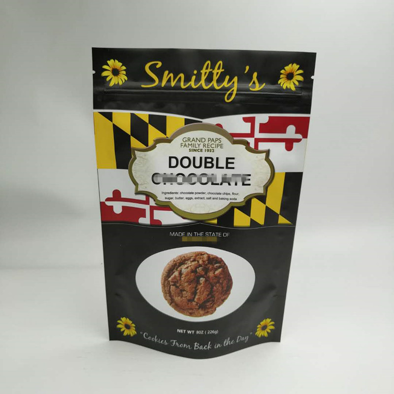 지퍼를 가진 3 옆 물개 둥근 구석을 포장하는 식사 부대를 위로 서 있으십시오