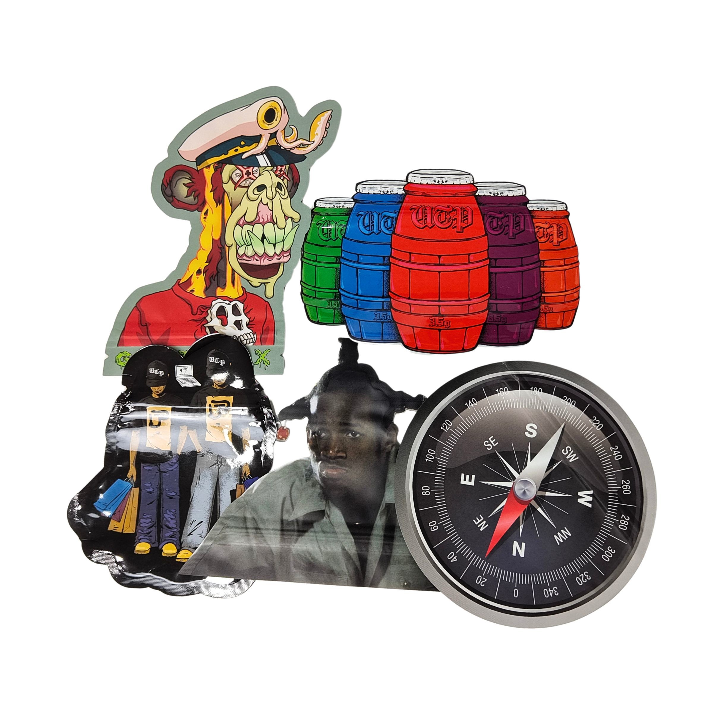 식용 3.5g 마일러 봉지 Ziplock 특수 모양 과자 허브 비스키트 고무 포장