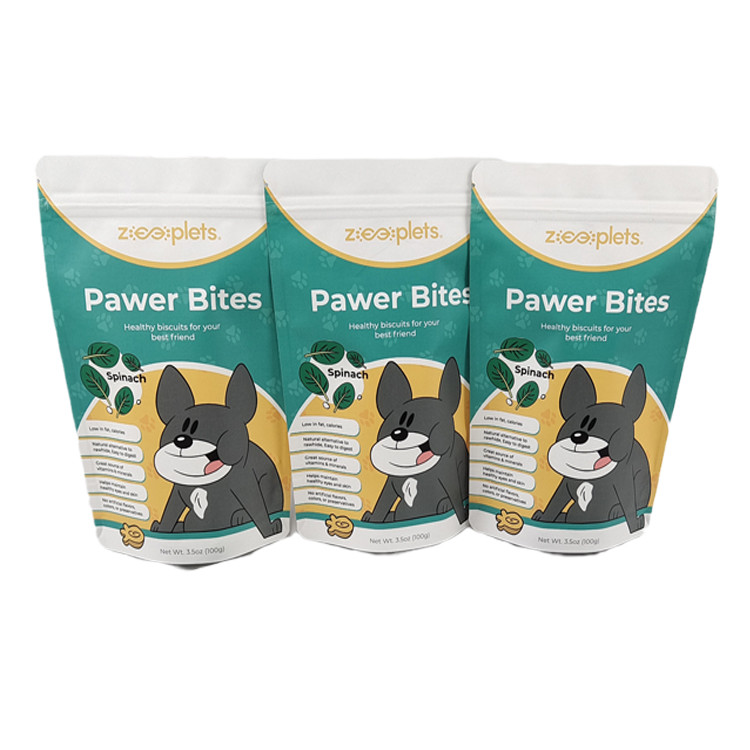 낮은 MOQ 서지 포지 크래프트 종이 인쇄 포장 가방 애완 동물 치료 냄새 방지 가방 로고