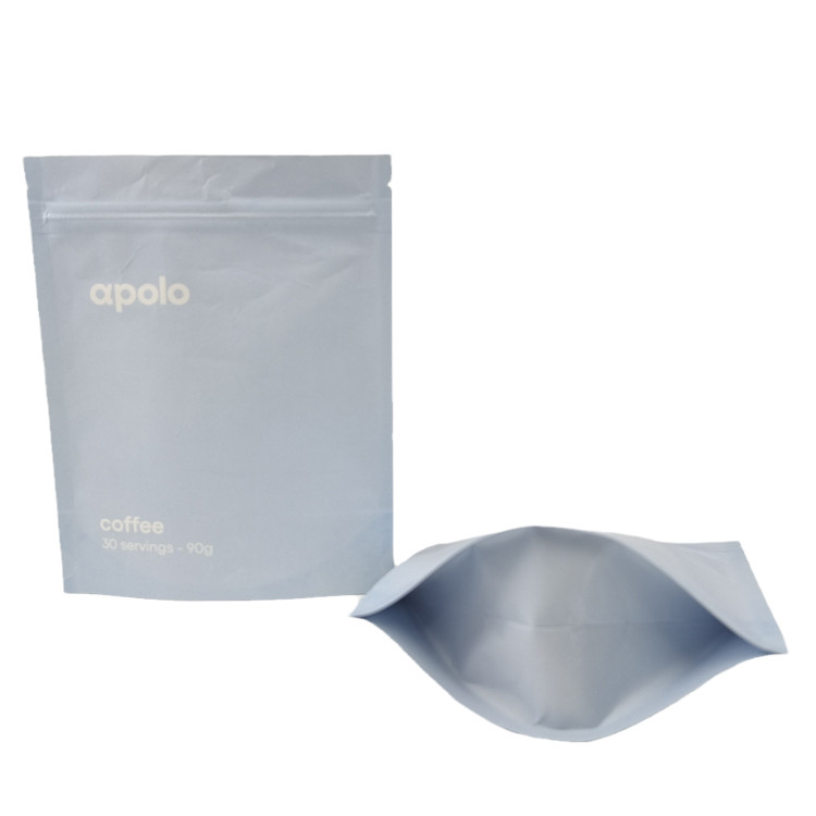 주문 인쇄 된 크래프트 종이 서 서 Zipper 가방 커피 콩 가루를 위한 재 닫을 수 있는 Mylar 가방