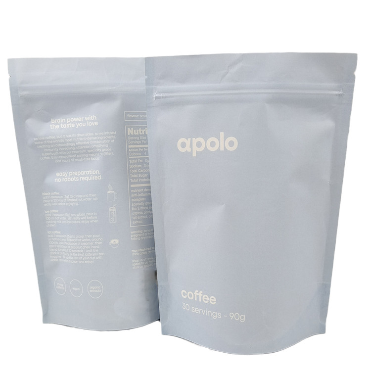 지퍼 디지털 프린트 고무 사탕 포장과 함께 생분해 Kraft 종이 봉지를 사용자 정의