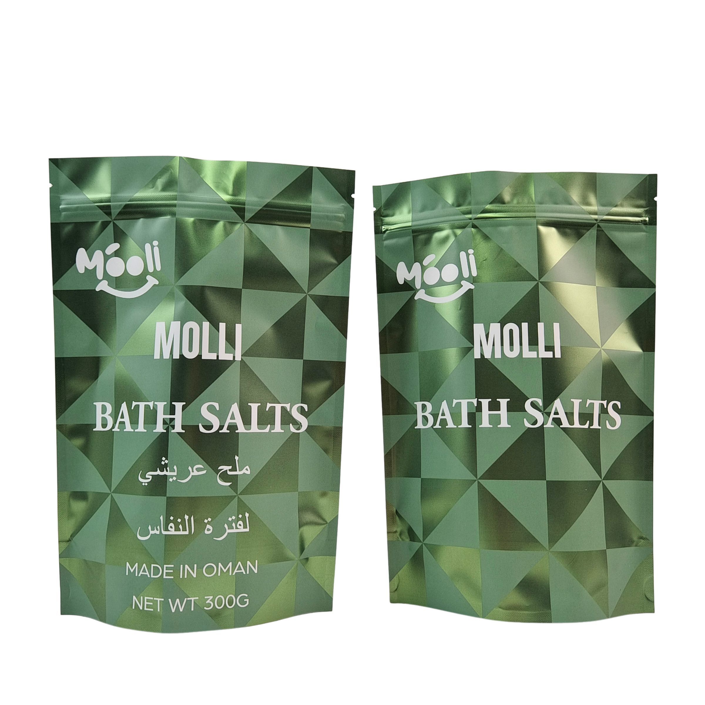 몸 닦기용 플라스틱 포장지 욕조 소금 자연 스프 마이러 가방 지퍼