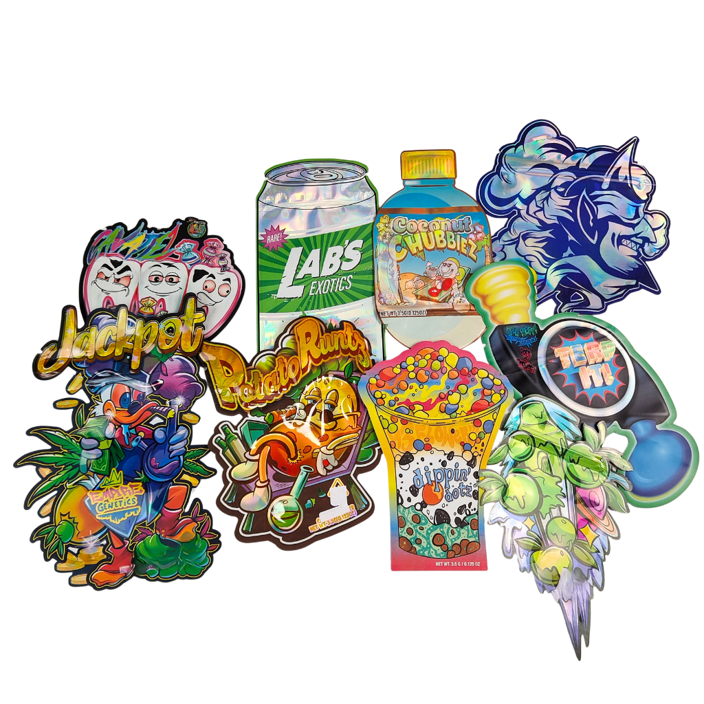 식품 등급 도이팩 다이컷 캘리 3.5g 7g 14g 28g 슈가 쿠키 마일러 백 유광/무광 냄새 방지 지퍼백