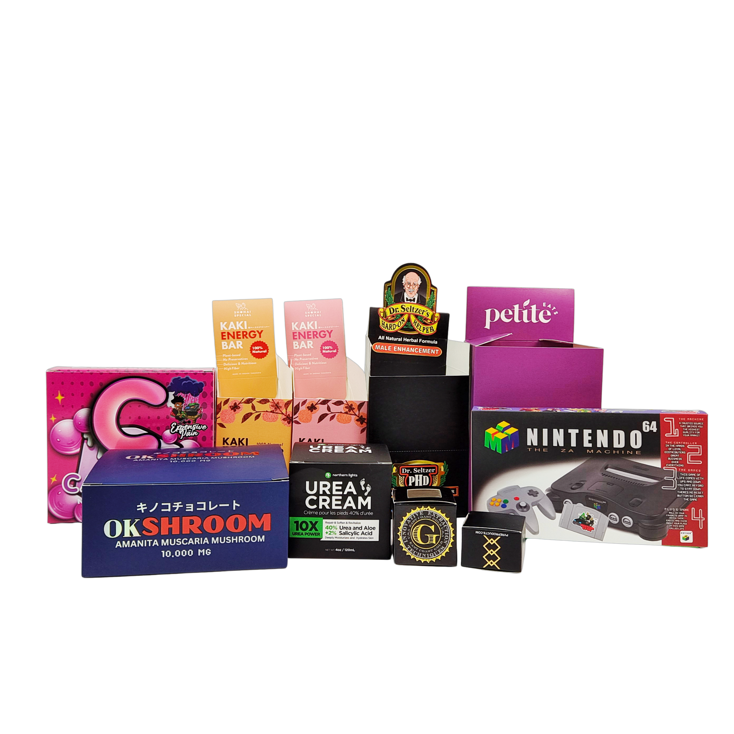 소매 카운터 디스플레이를 위해 350g 종이판을 가진 개인용 접이 가능한 Kraft 종이 상자