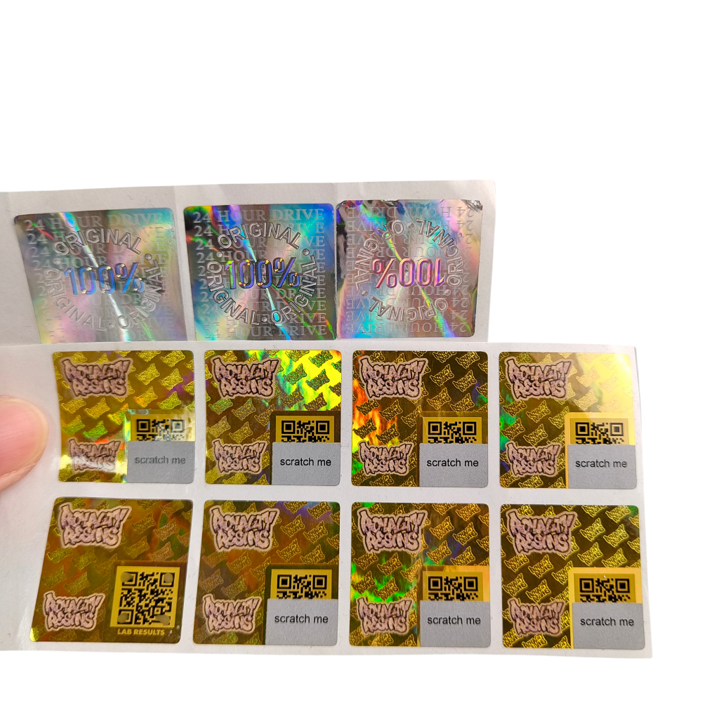 접착 비닐 PVC 종이 스티커 방수 UV 홀로그램 인쇄 맞춤형 로고 포장 라벨 스크랩북 용지