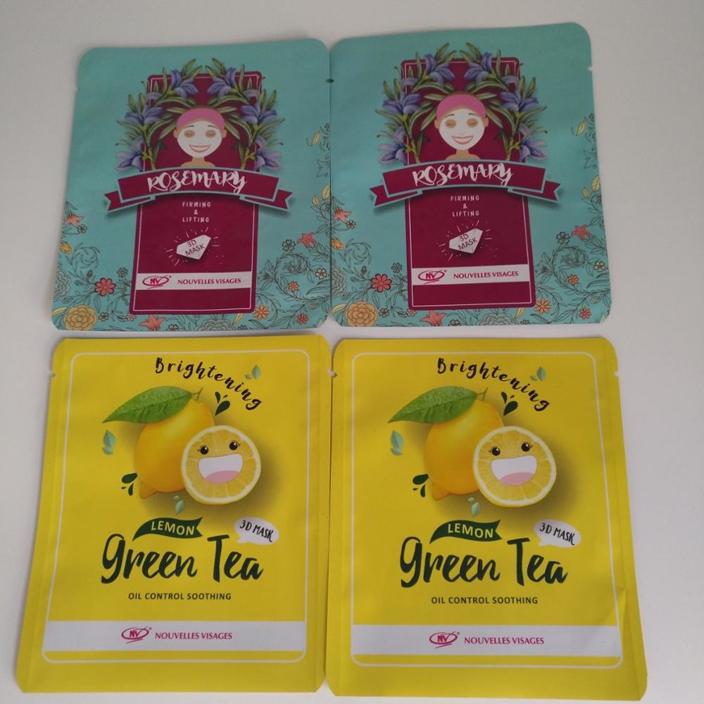 매트 플라스틱 얼굴 마스크 포장 레이저 라인 지퍼와 홀로그래픽 눈물 톱니