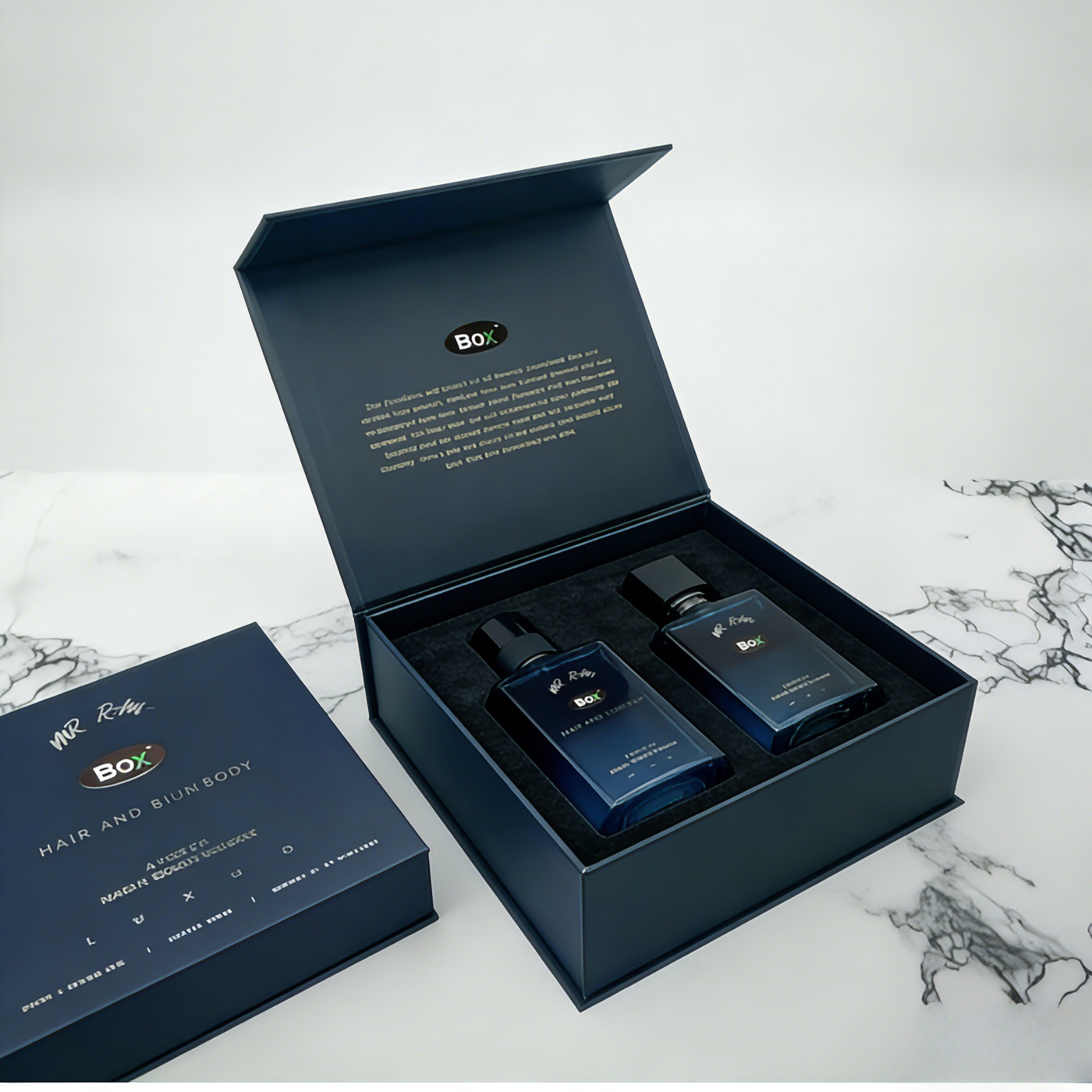 소매 주문 고급 화장품 폴더 자석 선물 EVA 폼 삽입 매트 라미네이션 향수 공예용 생분해성 물질