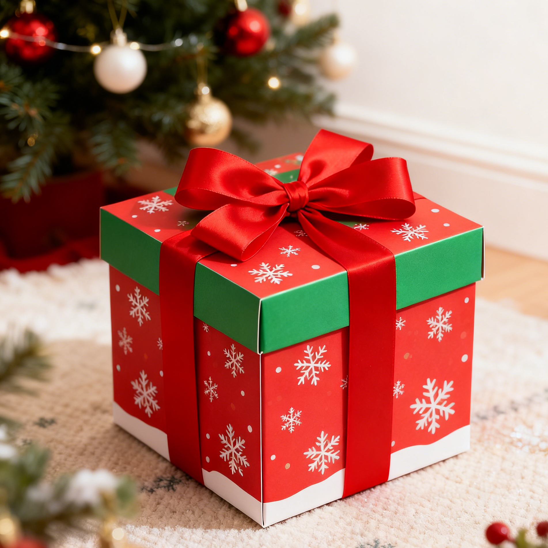 재활용 가능한 생분해 가능한 크래프트 직사각형 선물 상자 접이 가능한 뚜?? 리본 자외선 코팅 매트 맞춤형 생일 크리스마스 선물 상자