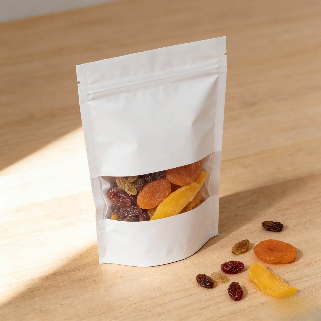 맞춤형 생분해성 크라프트 종이 열 밀봉 지퍼백 방습 식품 포장 봉투 견과류 건조 과일 마일러 백