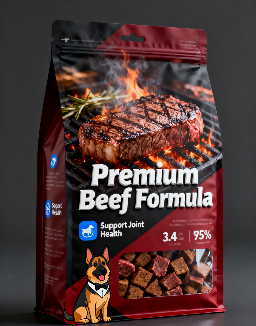 맞춤형 대형 평면 바닥 고양이 애완 동물 식품 포장 개 음식용 플라스틱 봉지 500g 1kg 2.5kg 10kg 포장 지퍼 마이러 가방