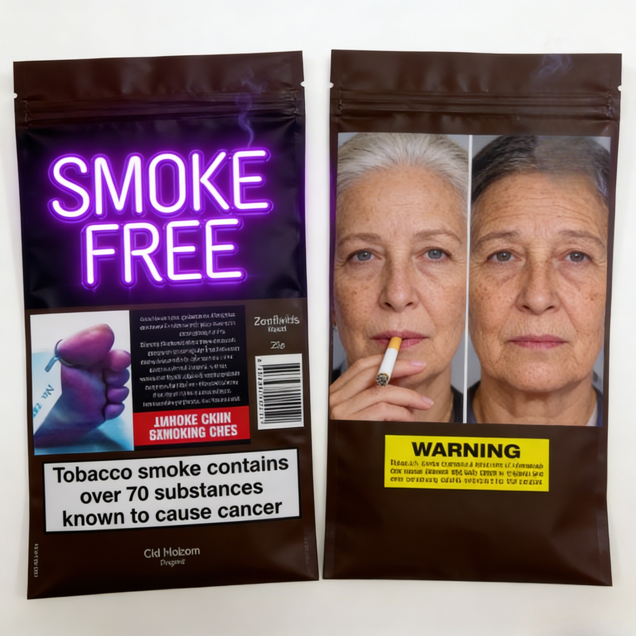 다시 닫을 수 있는 3면 봉인 25g 30g 40g 50g 100g 흡연 잎 담배 봉지 롤링 담배 봉지