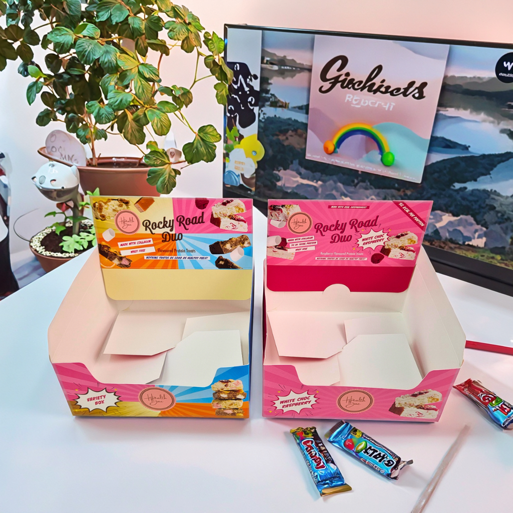 소매 간식 포장을 위한 350g 두께와 핫 스탬핑을 가진 맞춤 인쇄된 카드보드 디스플레이 박스