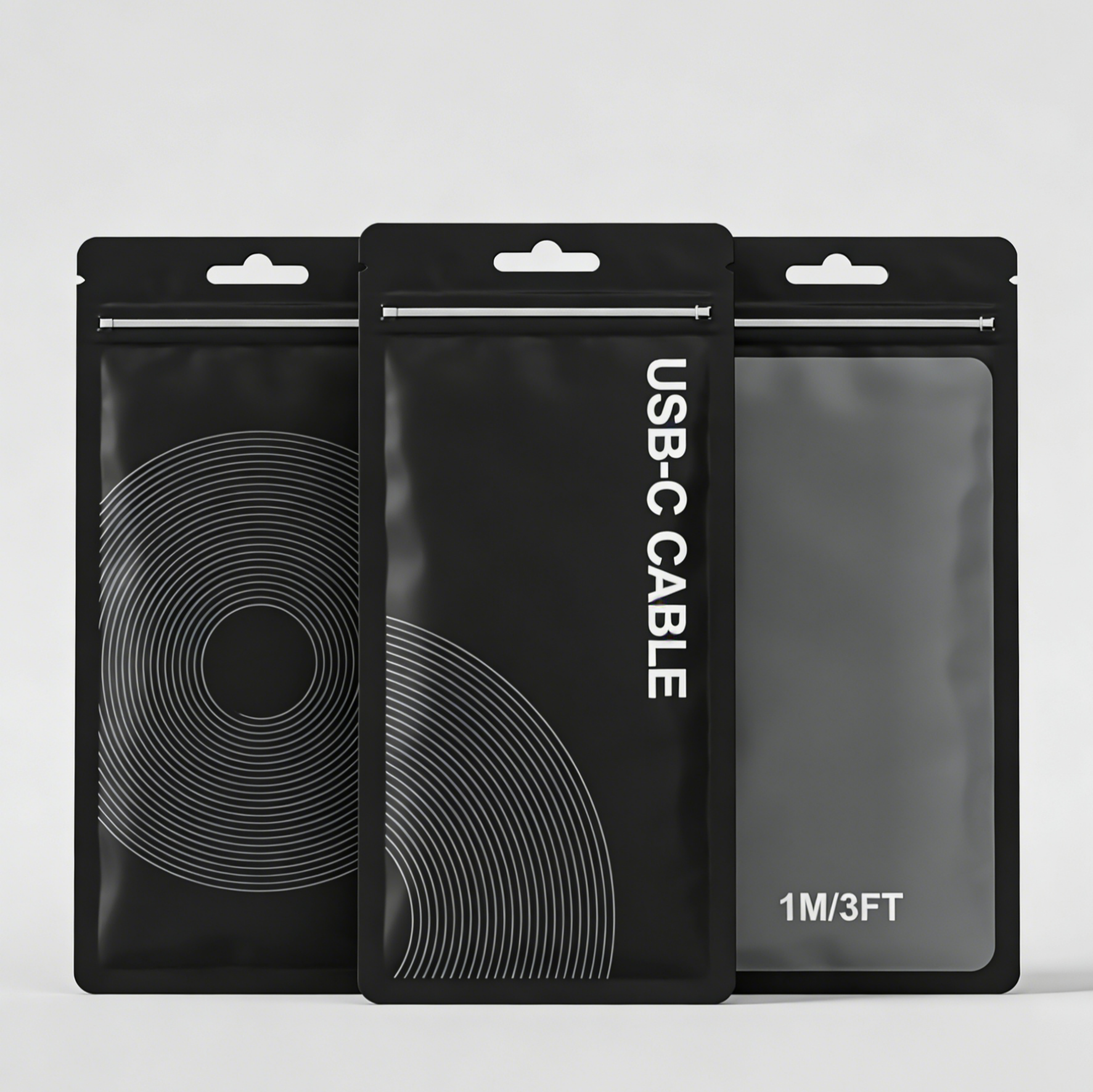 맞춤 인쇄 재활용 가능한 PVC 플라스틱 매트 세 면 밀폐를 가진 재 닫을 수 있는 포장 가방