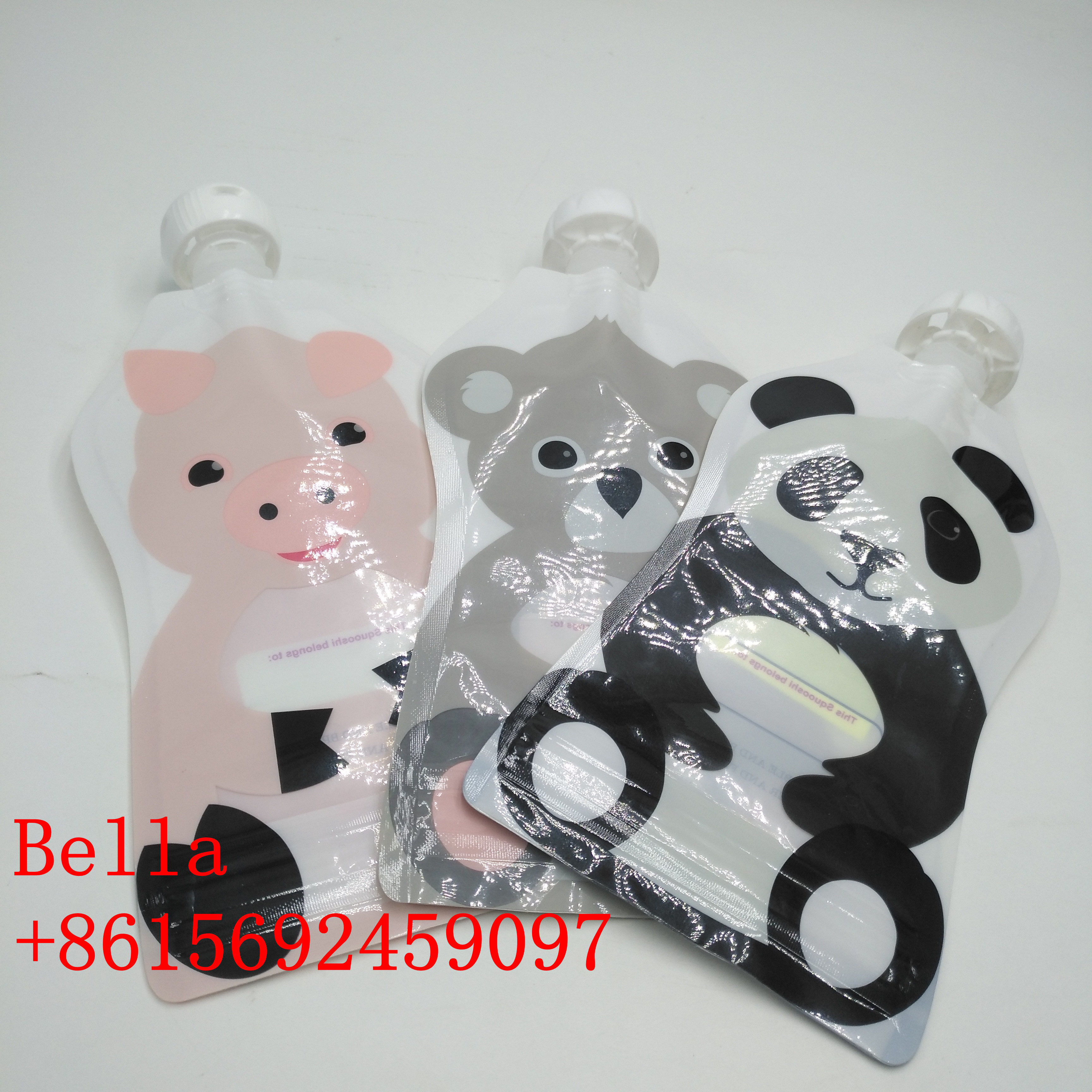 음료 음료 물 스프웃 봉지 포장 사용자 지정 로고 봉지 열 밀폐