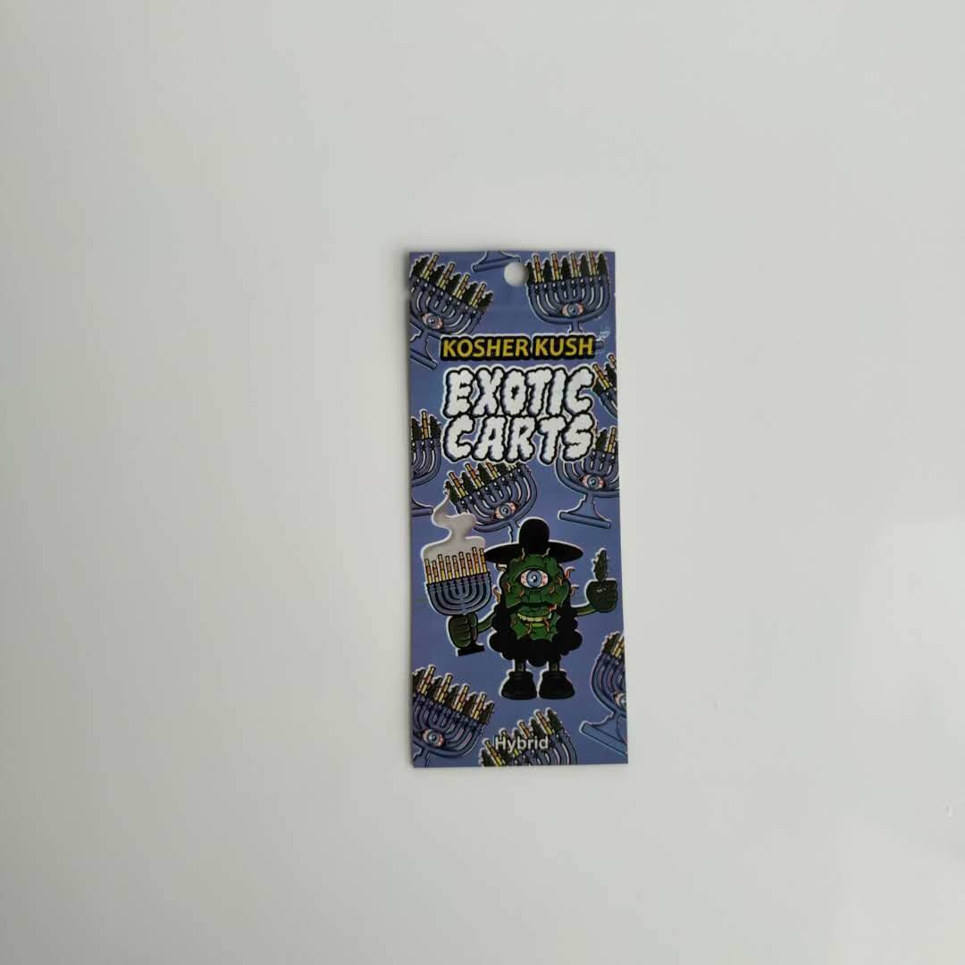 Ziplock를 가진 손수레 금 끝 Mylar 이국적인 부대를 포장하는 재사용할 수 있는 플라스틱 주머니