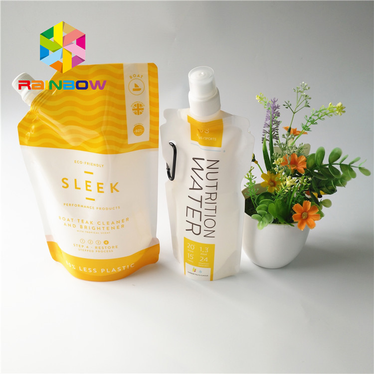 5oz/7oz 재상할 수 있는 투명한 에너지 음료 부대를 포장하는 플라스틱 주둥이 주머니