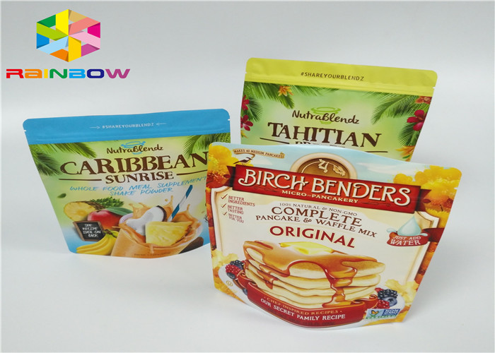 유장 단백질 분말 부대 패킹/Pags를 포장하는 순수한 알루미늄 호일 유장 단백질 분말은/지플락 부대를 위로 서 있습니다