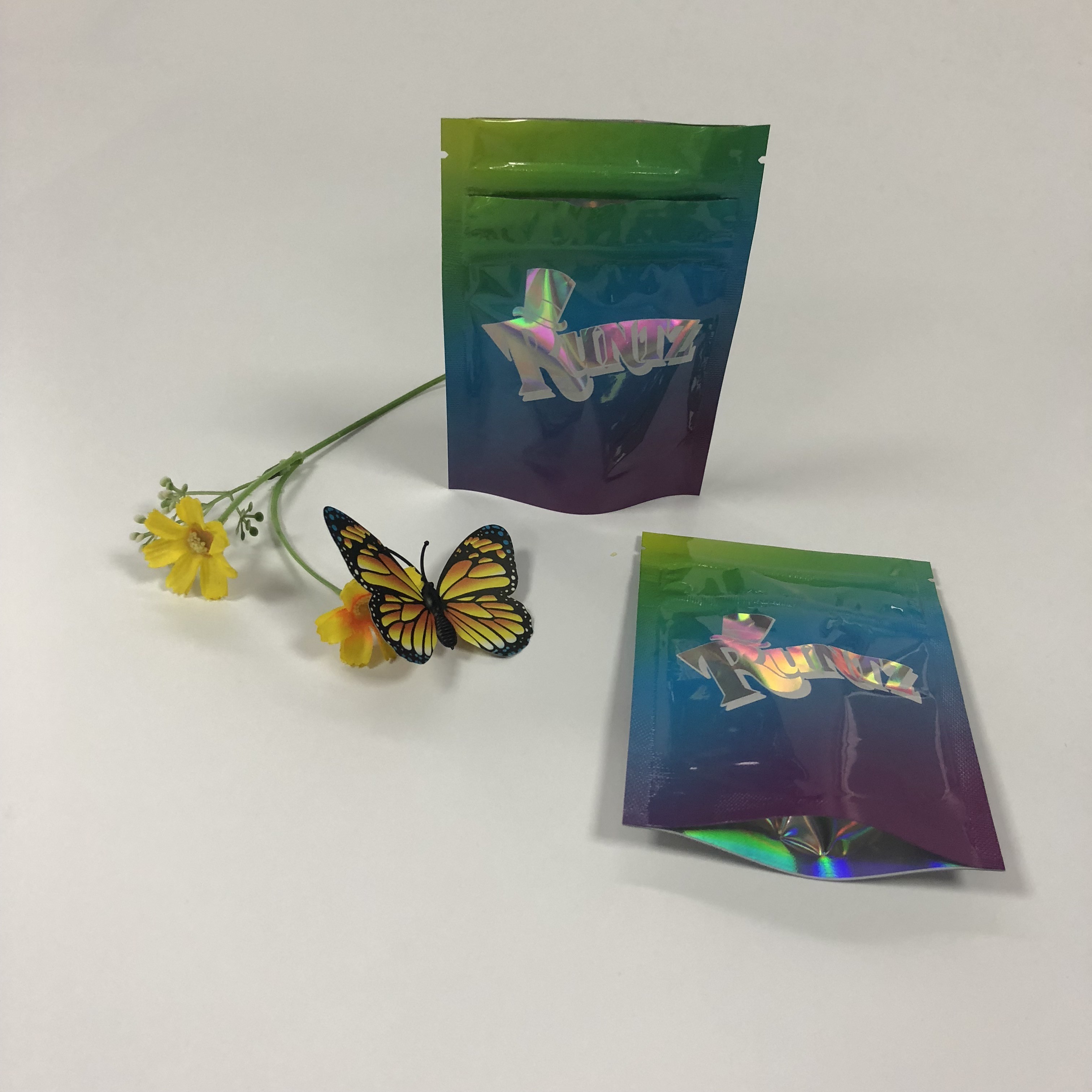 Mylar Runtz를 포장하는 두 배 지퍼 포일 주머니는 포장 과자를 위한 플라스틱을 자루에 넣습니다