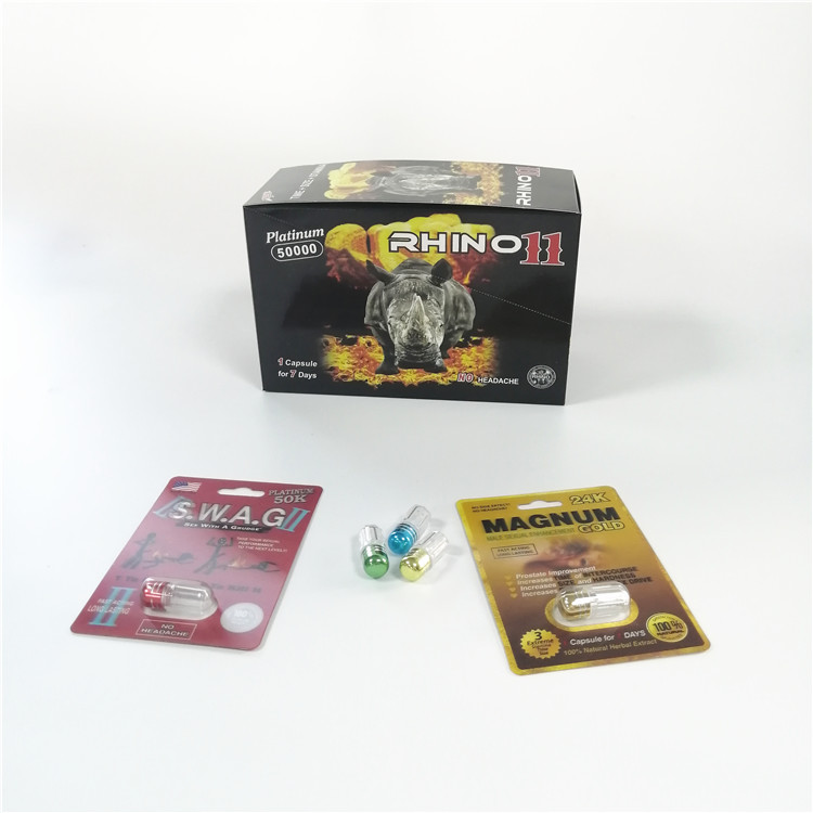 의학 사용법 물집 카드 포장 코뿔소 11 대작 24k 3D 카드 재고목록 물집 팩