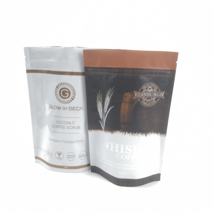 알루미늄 호일 1회분의 커피 봉지 Gravnre 인쇄를 포장하는 Zip 자물쇠 플라스틱 주머니