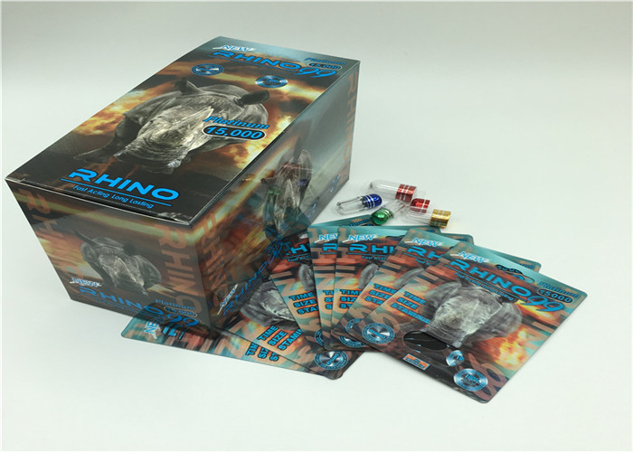 플라스틱 덮개를 가진 3D 카드를 포장하는 금 69K 코뿔소 분말 캡슐 물집 팩