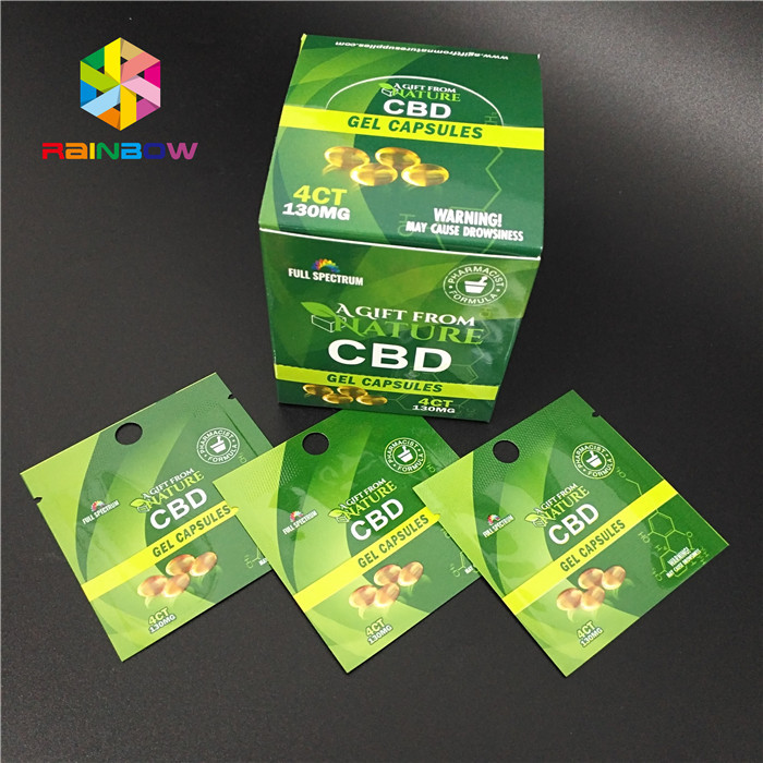 CBD 고무 같은 자연적인 대마 Gummies 사탕 부대를 포장하는 디지털 방식으로 인쇄 초본 향