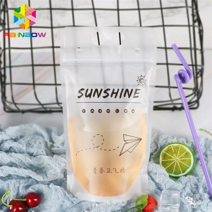 액체 음료 포장을 위한 다채로운 밀짚을 포장하는 비닐 봉투를 인쇄하는 사진 요판