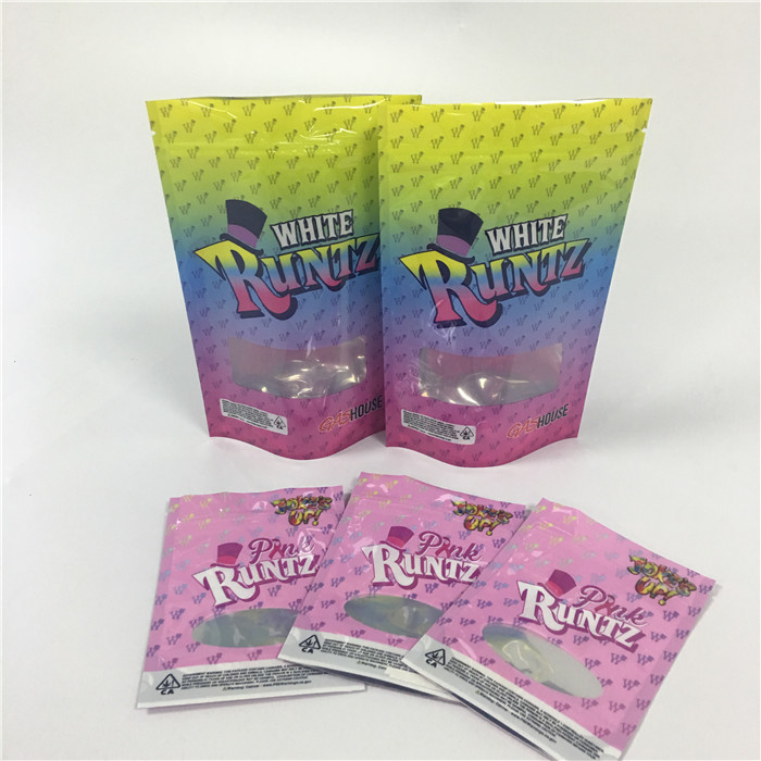 소형 지플락 잡초 플라스틱 CBD 잎 과자 부대를 포장하는 냄새 증거 초본 향