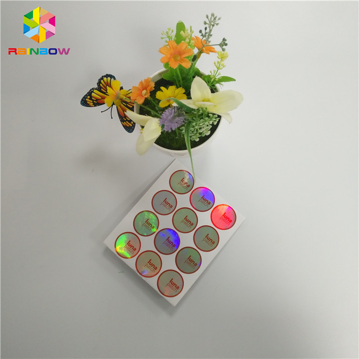 주문 인쇄 수축 포장은 방수 홀로그램 접착성 스티커 상표를 소매를 답니다