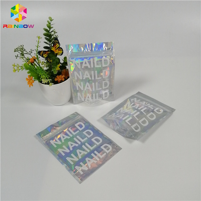 알루미늄 호일 화장용 포장 부대는 마리화나 잡초를 위한 주머니 냄새 증거를 위로 서 있습니다