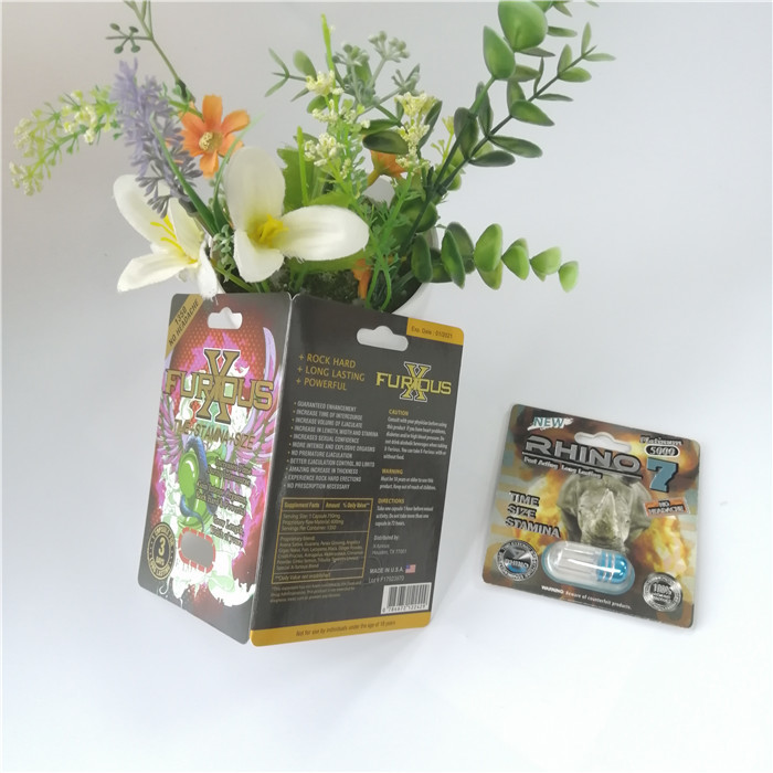 주문을 받아서 만들어진 3D 물집 팩 포장 남자 성적인 성과 증진 알약은 물집이 생깁니다