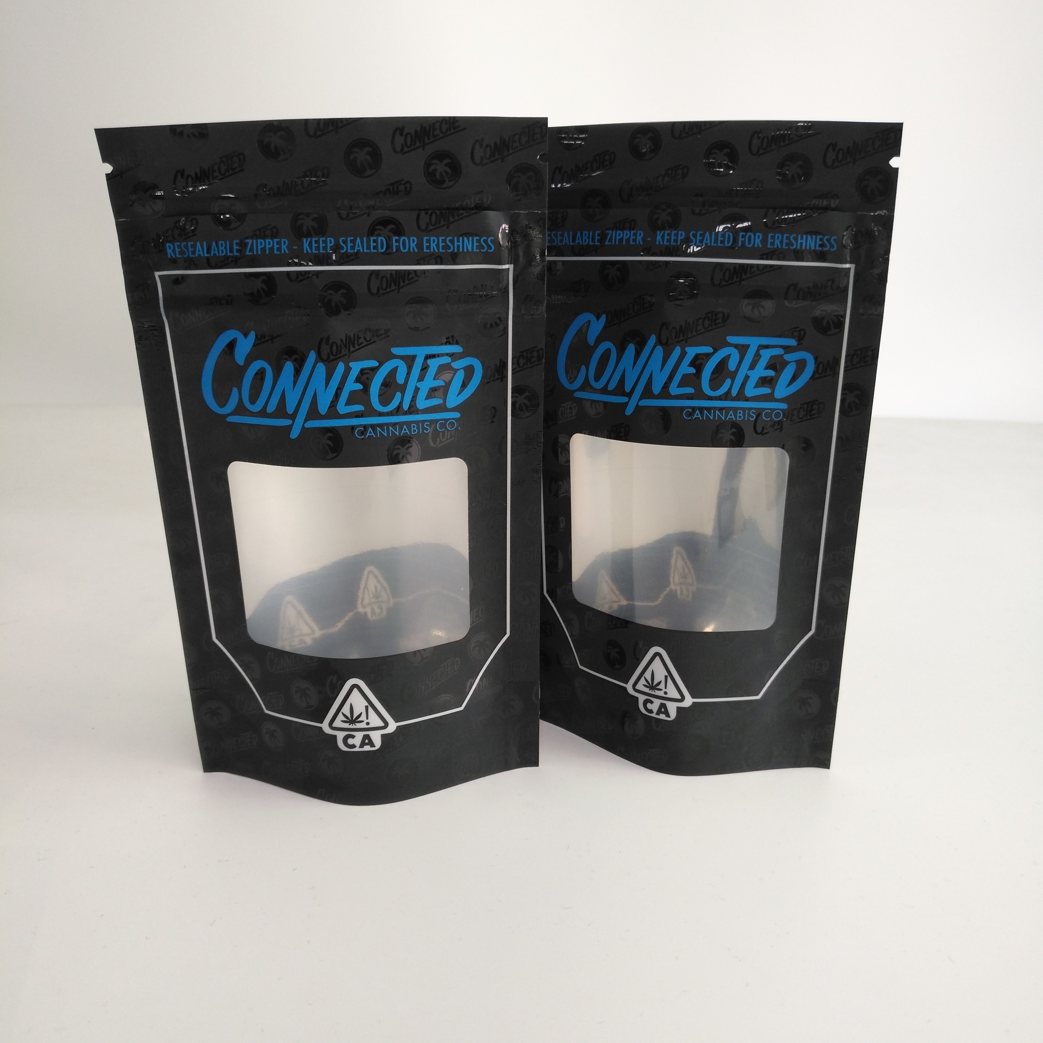 냄새 증거 Resealable 지퍼는 안쪽으로 창 알루미늄을 가진 지퍼 주머니를 위로 서 있습니다