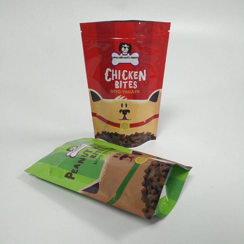 지플락 포일 주머니 포장 애완 동물 먹이 부대 명확한 창을 가진 120 미크론 간격