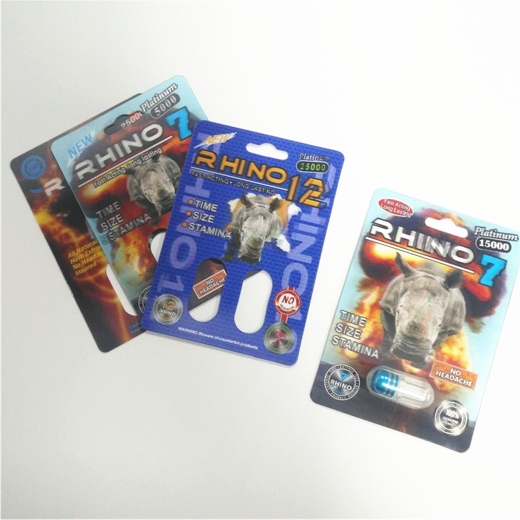 아트지 물집 카드 포장 코뿔소 남성 증진 알약 상자에 의하여 주문을 받아서 만들어지는 크기