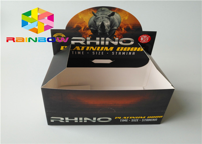 수증기 Vape E- 액체 E- 주스를 위한 재생된 서류상 물결 모양 소매 반대 전시 상자